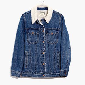 Madewell Oversized Denim Sherpa Jacket